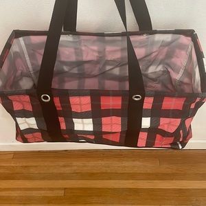 Thirty-One Large Utility Tote Plaid
